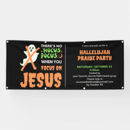 KEIN HOCUS POCUS Christliche Halloween-Einladung Banner