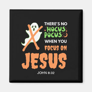 KEIN HOCUS POCUS Christliches Halloween Magnet