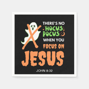 KEIN HOCUS POCUS Christliches Halloween-Papier Serviette
