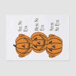 Kein Hören Keine Rede Keine bösen Pumpkins Gewebe  Seidenpapier
