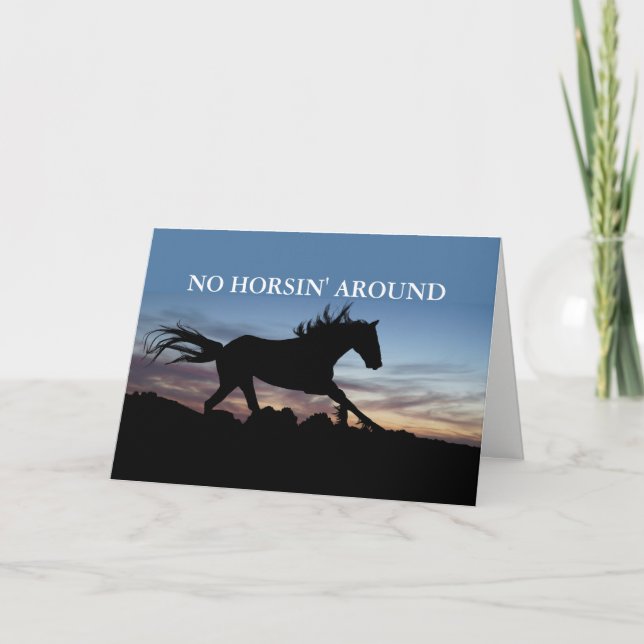 Kein Horsin ist da Karte (Vorderseite)