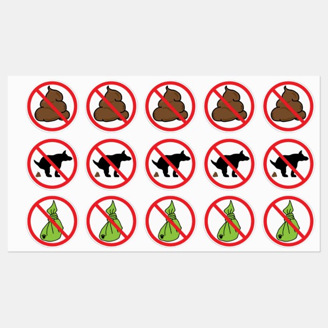 Kein Hund Gekackt Etiketten (Blatt)
