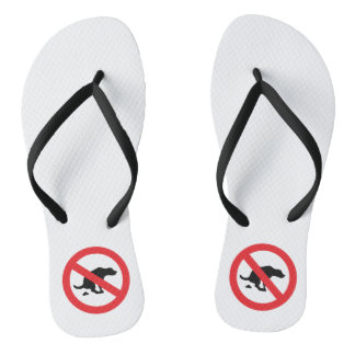 Kein Hund kacke lustiges sarkastisches Zeichen Flip Flops