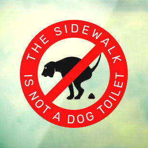 Kein Hund Kackend Zeichen Fensteraufkleber