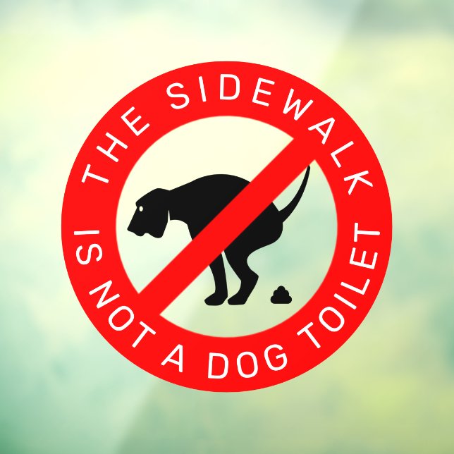 Kein Hund Kackend Zeichen Fensteraufkleber (Blatt 3)