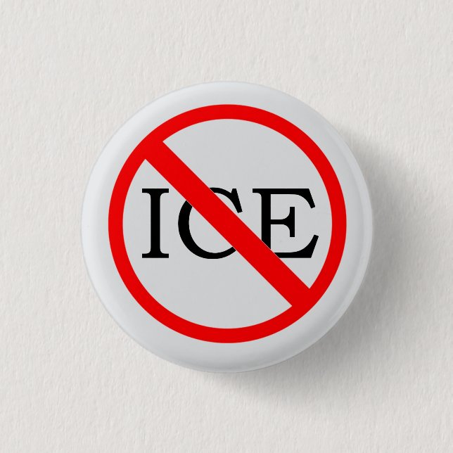 "KEIN ICE" Knopf Button (Vorderseite)