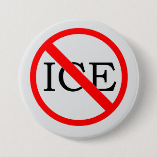 "KEIN ICE"-Knopf Button