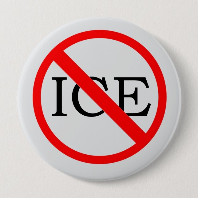"KEIN ICE" Knopf Button (Vorderseite)