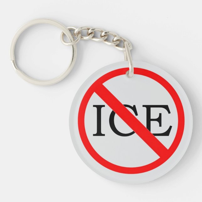 "KEIN ICE" Schlüsselanhänger (Vorderseite)