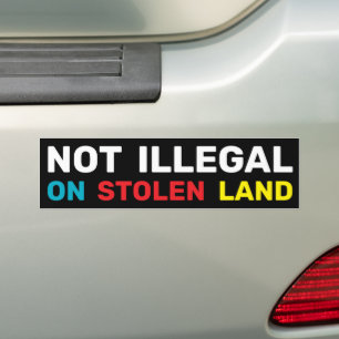 Kein illegales Einwanderungsrecht für indigene Re Autoaufkleber