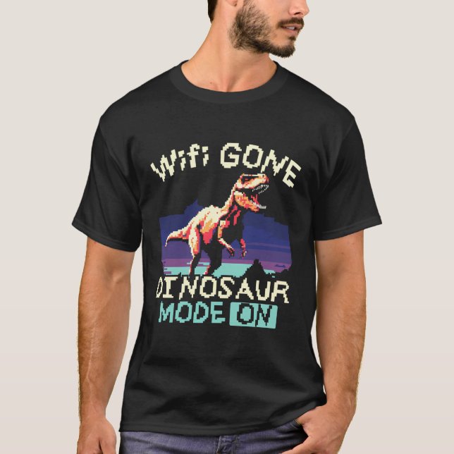Kein Internet Dinosaur Lover Paleontology Prehisto T-Shirt (Vorderseite)
