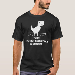 Kein Internet Dinosaurier-Spiel T-Shirt