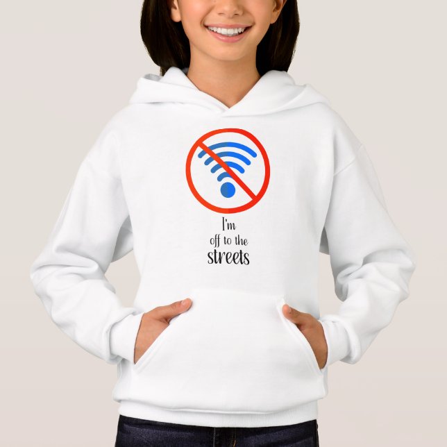 "Kein Internet? Kein Problem!", Funny Cyber offlin Hoodie (Vorderseite)