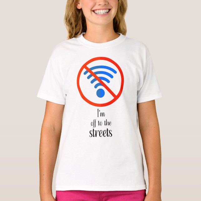 "Kein Internet? Kein Problem!", Funny Cyber offlin T-Shirt (Vorderseite)