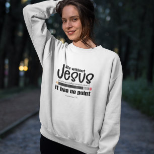 KEIN JESUS? NEIN PUNKT! Christlicher Glaubenssatz Sweatshirt