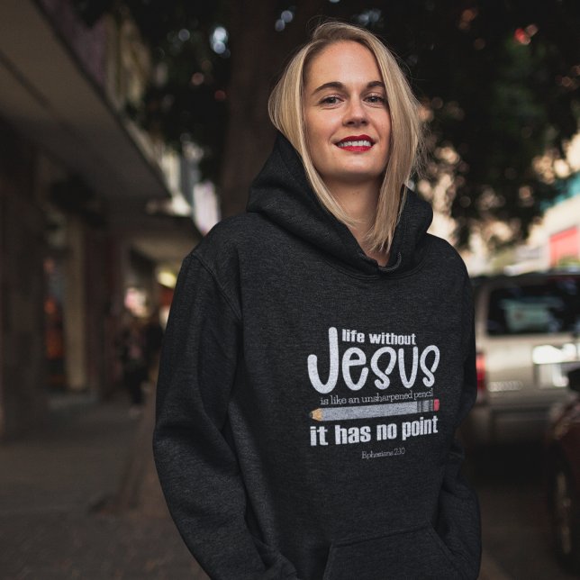 KEIN JESUS? NEIN PUNKT! Christliches Zitat Frauen  Hoodie (Von Creator hochgeladen)