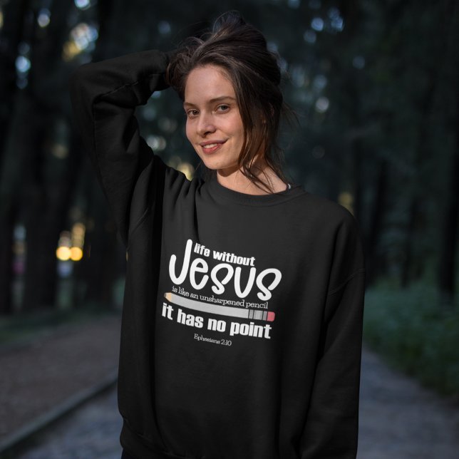 KEIN JESUS? NEIN PUNKT! Christliches Zitat Frauen  Sweatshirt (Von Creator hochgeladen)