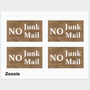 Kein Junk Mail-Aufkleber Rechteckiger Aufkleber
