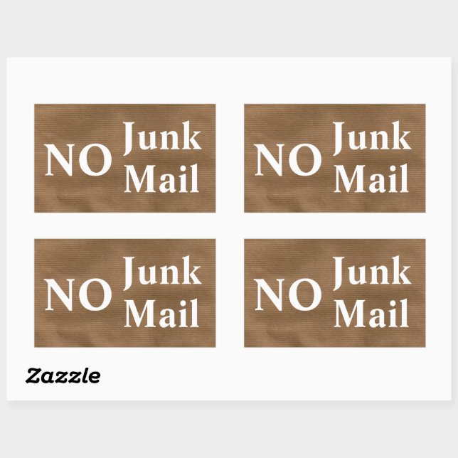 Kein Junk Mail-Aufkleber Rechteckiger Aufkleber (Blatt)