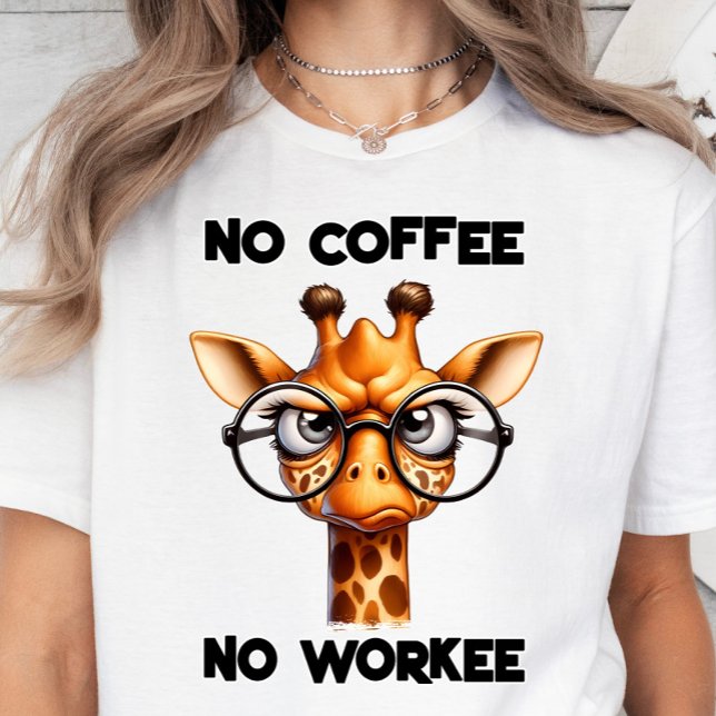 Kein Kaffee, kein Arbeiter, lustiges Kaffeegenuss. T-Shirt (No coffee, no workee, funny coffee t-shirt)