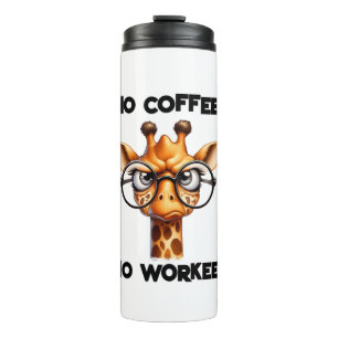 Kein Kaffee, kein lustiges Sprichwort Kein Kaffee Thermosbecher