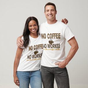 Kein Kaffee kein Workee Fluglotse T-Shirt