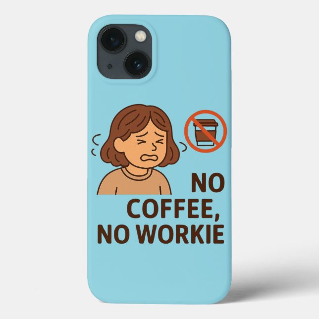 Kein Kaffee, keine Arbeit Case-Mate iPhone Hülle (Rückseite)