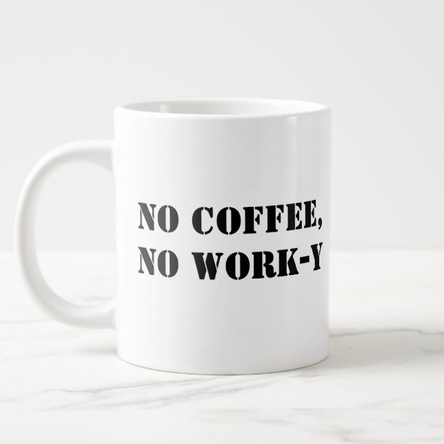 Kein Kaffee Keine arbeitsfreie Tasse (Links)