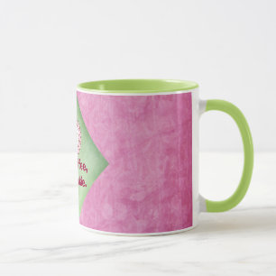 Kein Kaffee Keine Talkie in Rosa und Grün Tasse
