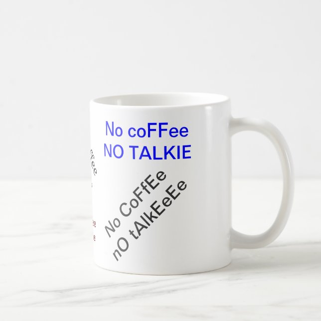 Kein Kaffee keine Talkie-Tasse Tasse (Rechts)