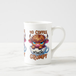 Kein Kaffee, viel mürrisch Prozellantasse