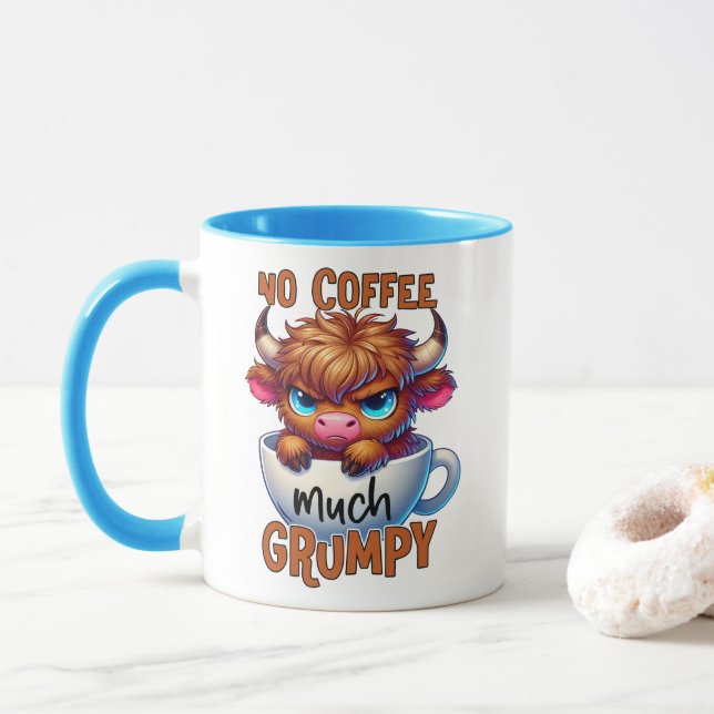Kein Kaffee viel mürrisch  Tasse (Mit Donut)