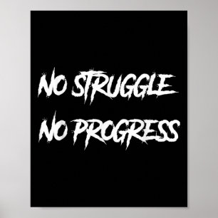 Kein Kampf kein Fortschritt Motivationsspruch Poster