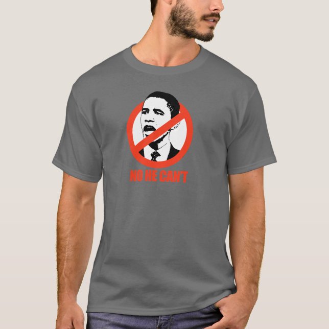 KEIN KANN ER NICHT/ANTI-OBAMA T - SHIRT (Vorderseite)