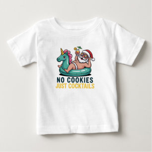 Kein Keks, nur Cocktails Santa Sommer Weihnachten Baby T-shirt