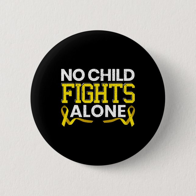 Kein Kind kämpft allein Krebs im Kindesalter Button (Vorderseite)