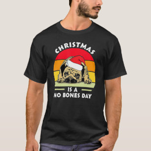 Kein Knochentag Weihnachten Mops Funny Santa Dog M T-Shirt