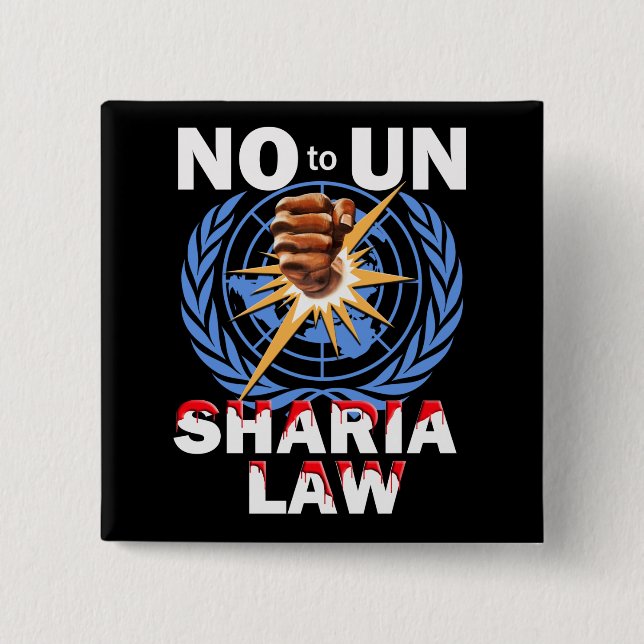 Kein Knopf UNO Sharia Gesetzes Button (Vorderseite)