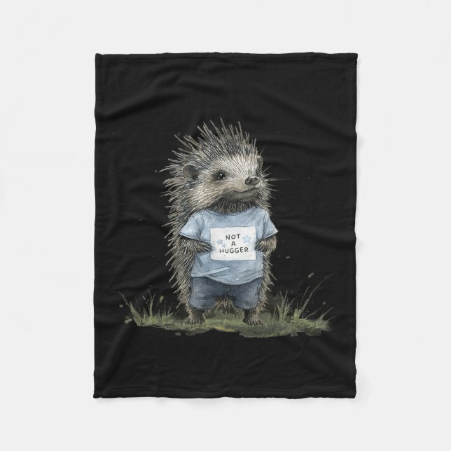 Kein Knuddel-Igel  Fleecedecke (Vorderseite)