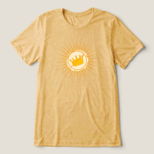 Kein König Gelbes Herren Basic T-Shirt Tri-Blend Shirt