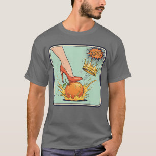 Kein König in Amerika 8647 Orange Comic Lustiges M T-Shirt