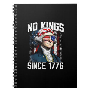 Kein König in Amerika Patriotisches Vintage-Grafik Notizblock