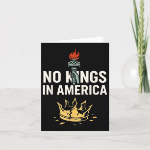 Kein König in Amerika USA-Flagge Vintage-Protest D Karte