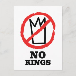 Kein König-Logo, Krone rotes Stopp-Schild-Design Postkarte