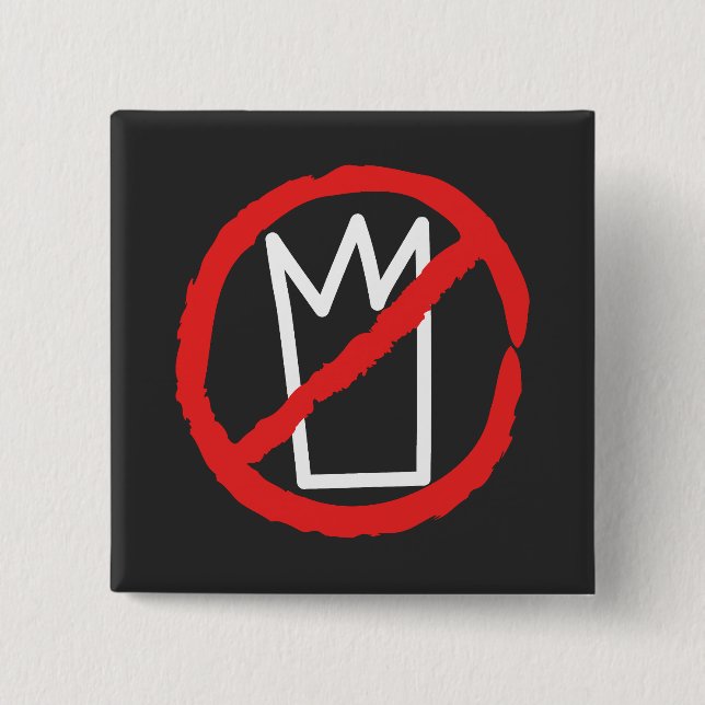 Kein König protestiert gegen Kronenlogo Button (Vorderseite)