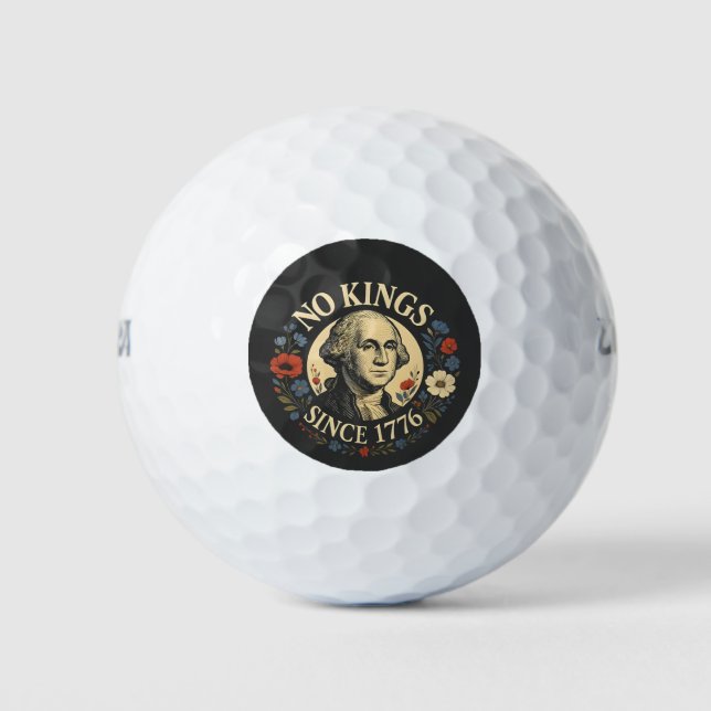Kein König seit 1776 Amerikanische Demokratie Prot Golfball (Vorderseite)