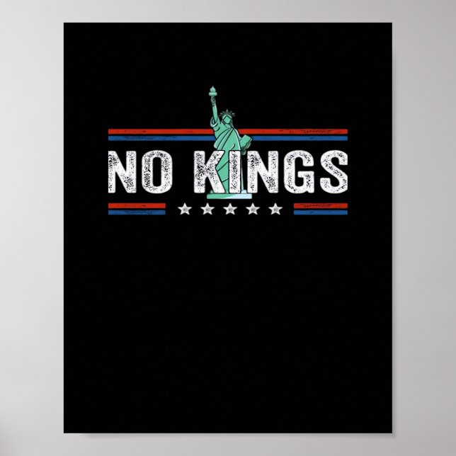 Kein Könige-Tag Retro-Klassiker-Design Poster (Vorne)