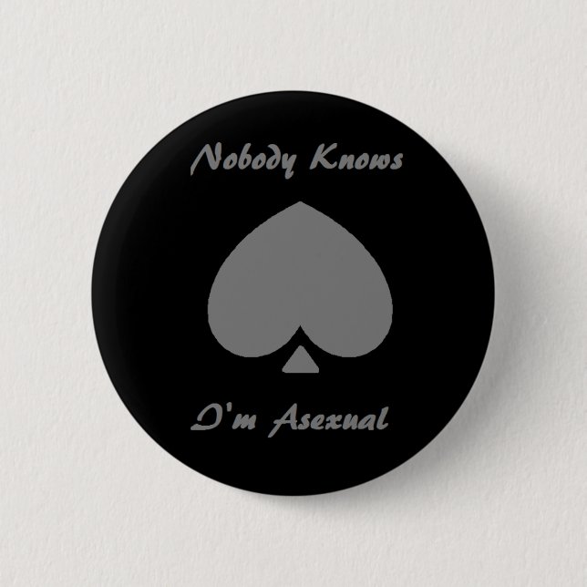 Kein Körper weiß, dass ich asexualer Knopf bin Button (Vorderseite)