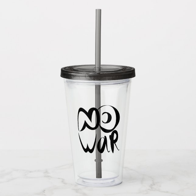 Kein Krieg Acryltrinkbecher (Vorderseite)