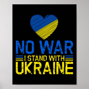 Kein Krieg Ich stehe hinter der Ukraine Beendet de Poster